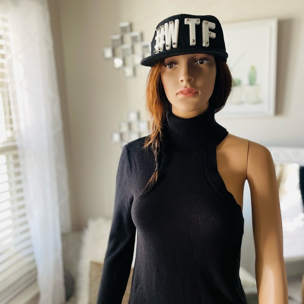 Black Statement Baseball Hat Cap - image 1